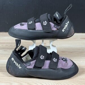 Evolv TRAX-XT5 Rock Climbing Shoes Womens 7 Purple Black Rubber Made In USA